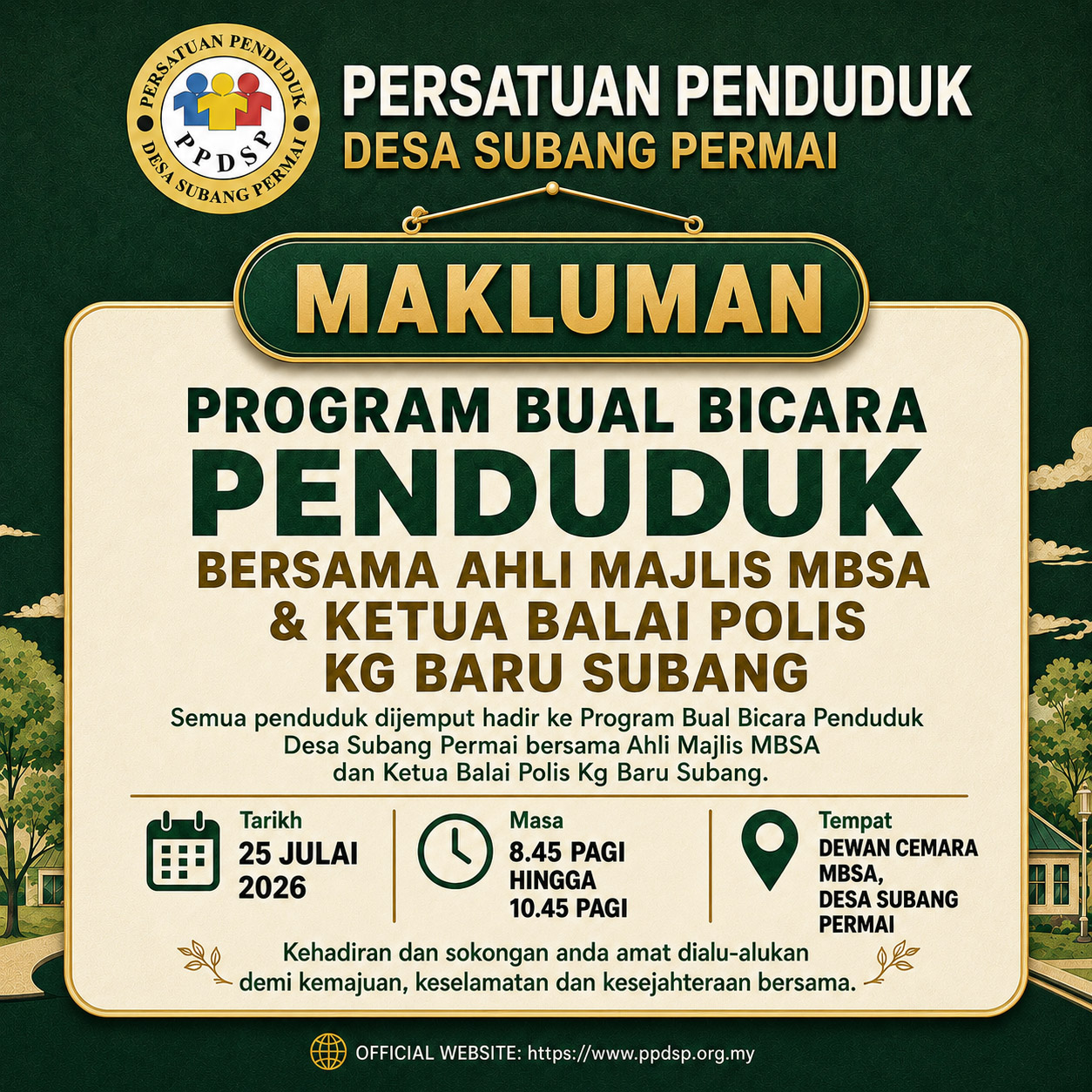 BUAL BICARA BERSAMA PENDUDUK