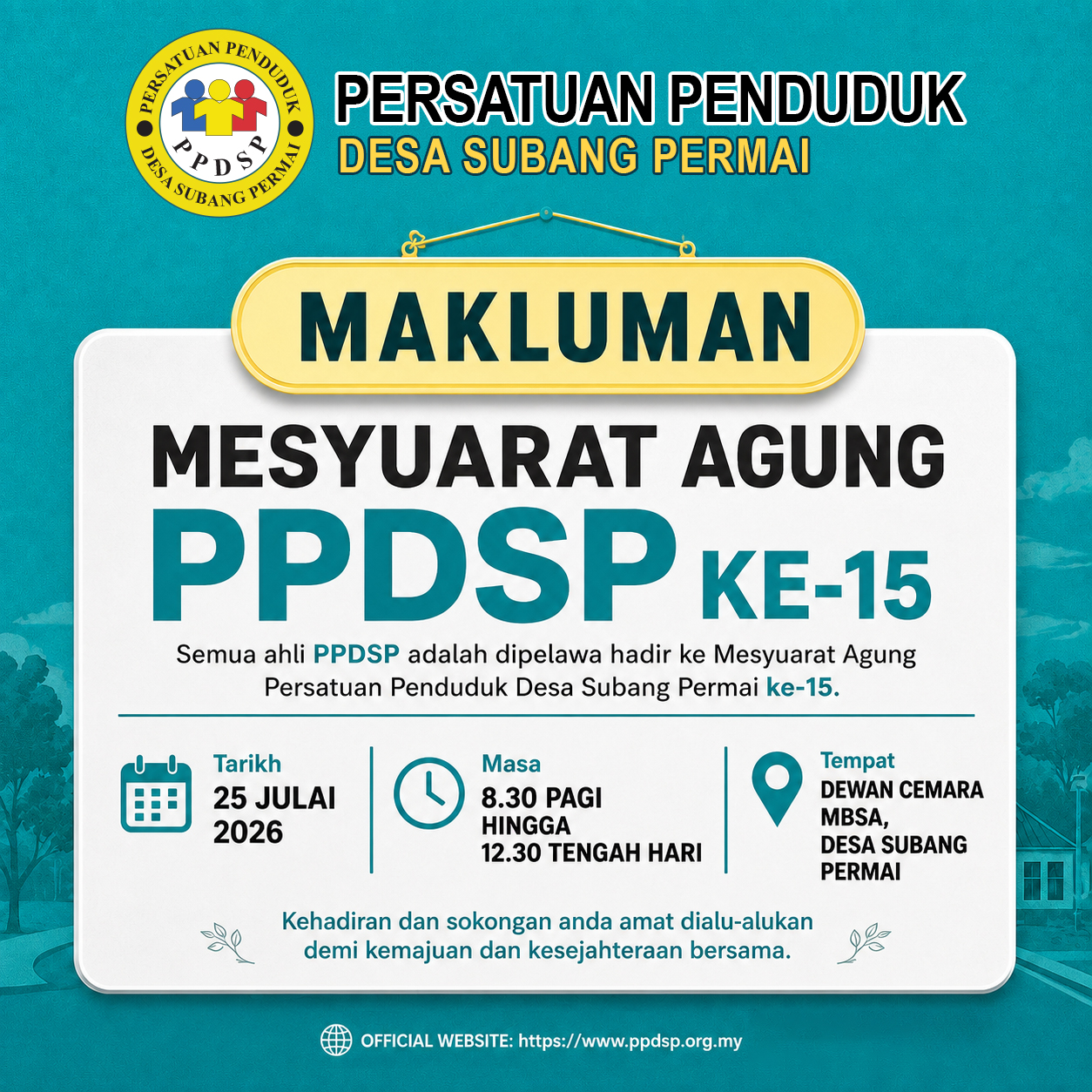 MESYUARAT AGUNG PPDSP KE-15  2026